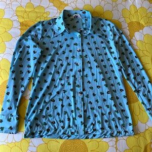 70s Floral Vintage Blouse